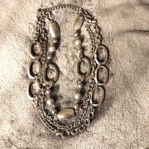 Silver tone necklace